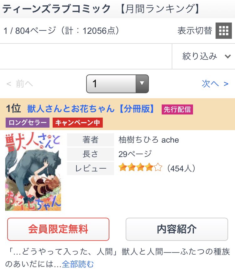 Renta さんtl月間1位 獣人さんで取っ りました あーっちょっアーッ 柚樹ちひろ きみこえの漫画