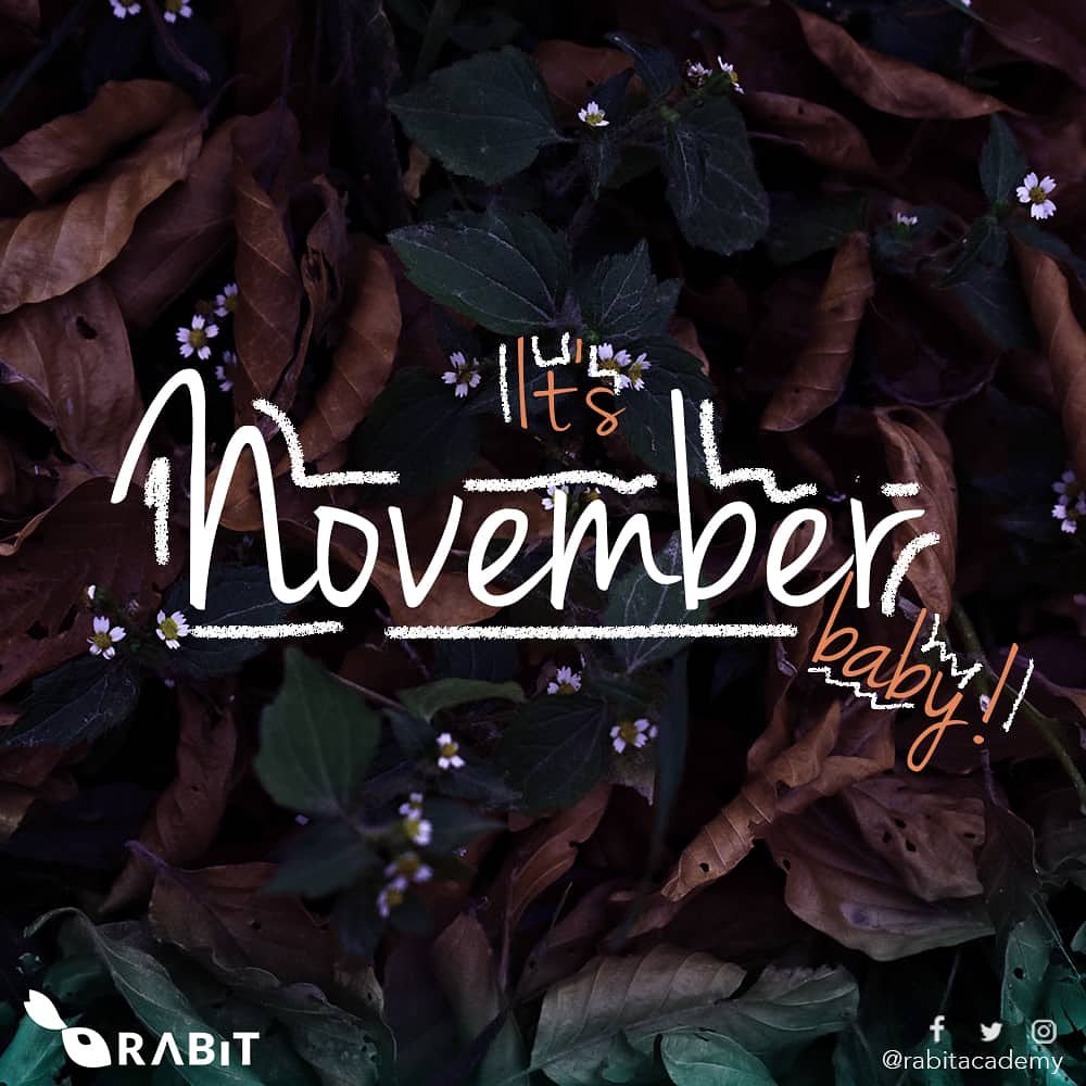 rabitacademy's tweet photo. We have a good feeling about November! 💃🤓 WELCOME!

#RABIT 
#newmonth 
#November https://t.co/SMBNf6nbmU