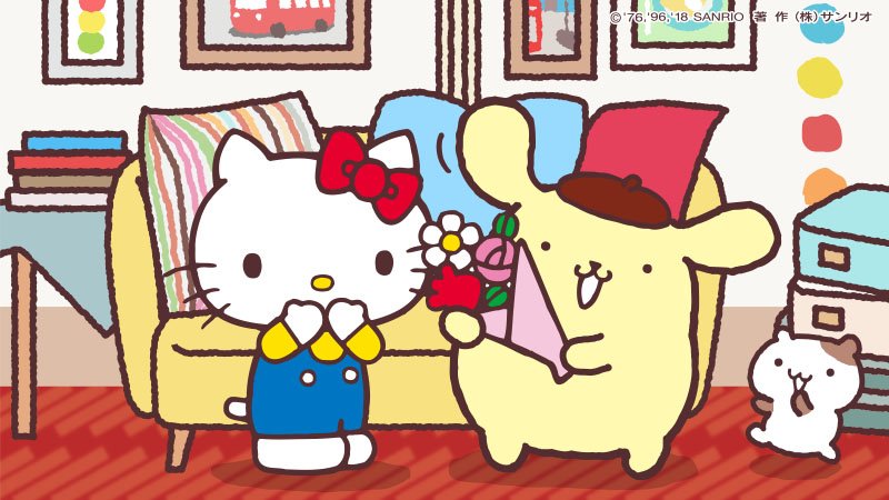 ポムポムプリン 公式 キティちゃんお誕生日おめでと ぼく 優しくてかわいいキティちゃんにいつも憧れてるんだ ポムポムプリン 公式 キティちゃんお誕生日おめでと ぼく 優しくてかわいいキティちゃんにいつも憧れてるんだ