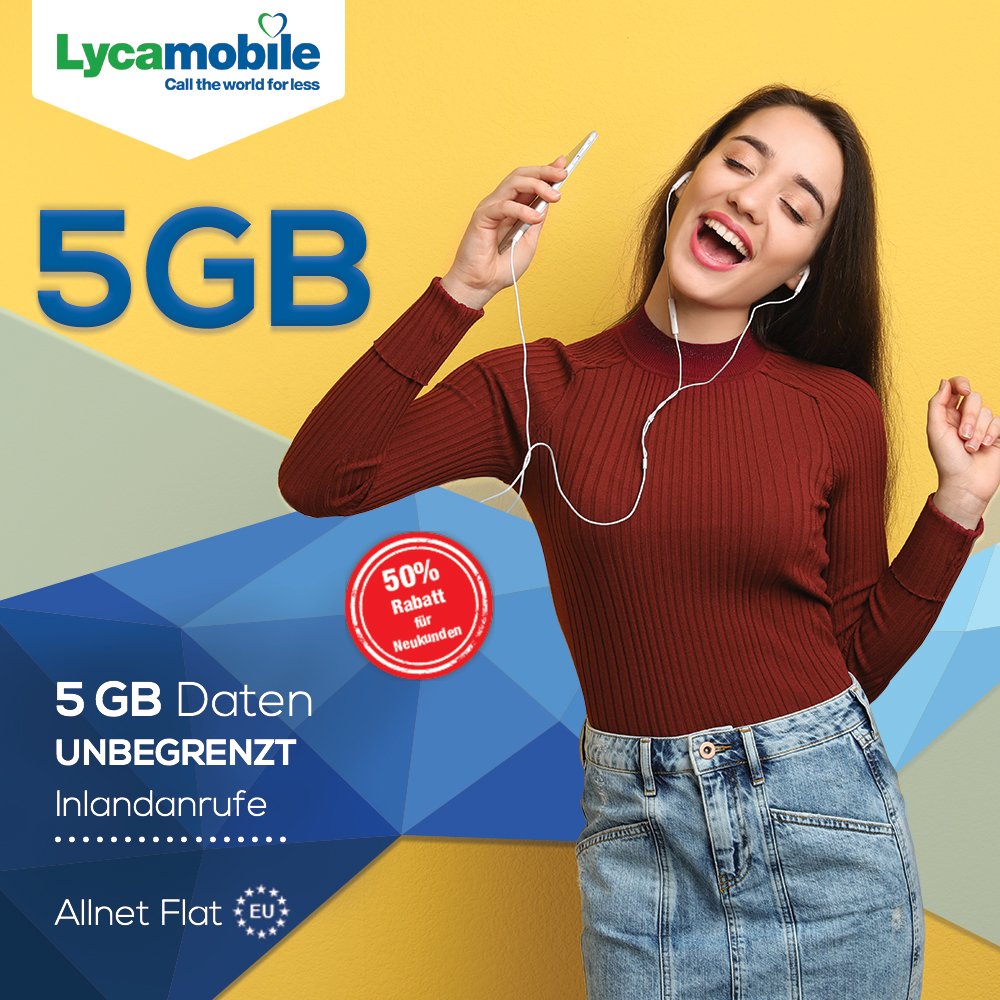 Lycamobile De T Co Zpfnuqzyku Das All Inclusive Paket Nur Fur Sie 5 Gb High Speed Daten Unbegrenzte Nationale Anrufe Eu Roaming Und Mehr Ordern Sie Sim Paket Noch Heute T Co Vqsrrxkcul