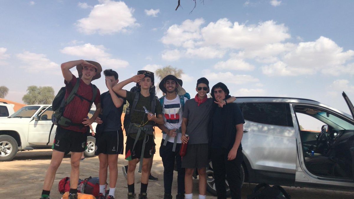 BSAKdofe's tweet photo. All groups have set off on their D of E Bronze Practice and spirits are high. #BSAKDofEBronze @BSAKAbuDhabi https://t.co/BDxJos5b8T