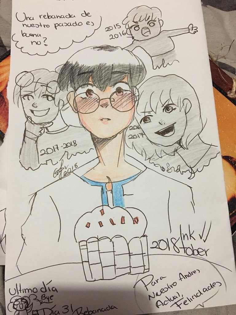 elgrangus09's tweet image. #Inktober2018 día 31: rebanada
Wow!!! 31 dibujos &amp;gt;v&amp;lt; que feliz estoy.
Los dejo con mi último dibujo hasta el próximo año.