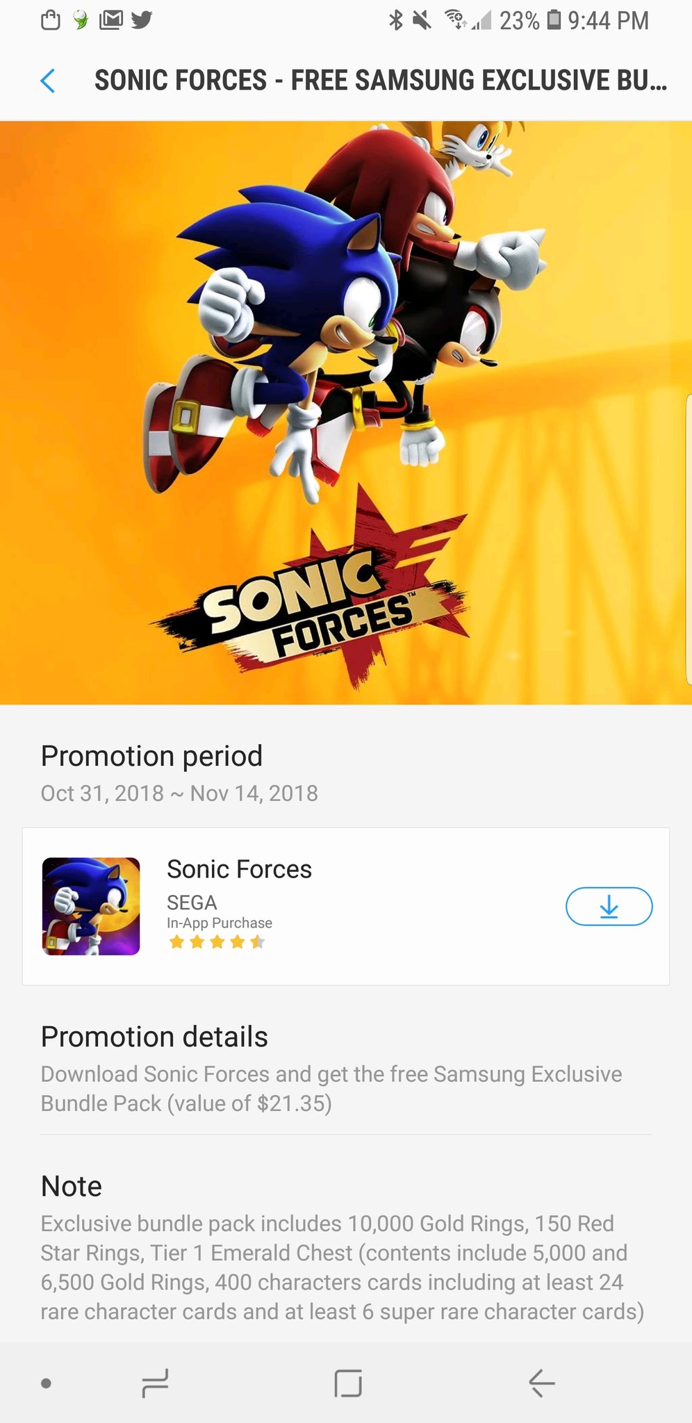 App do Dia - Sonic Forces