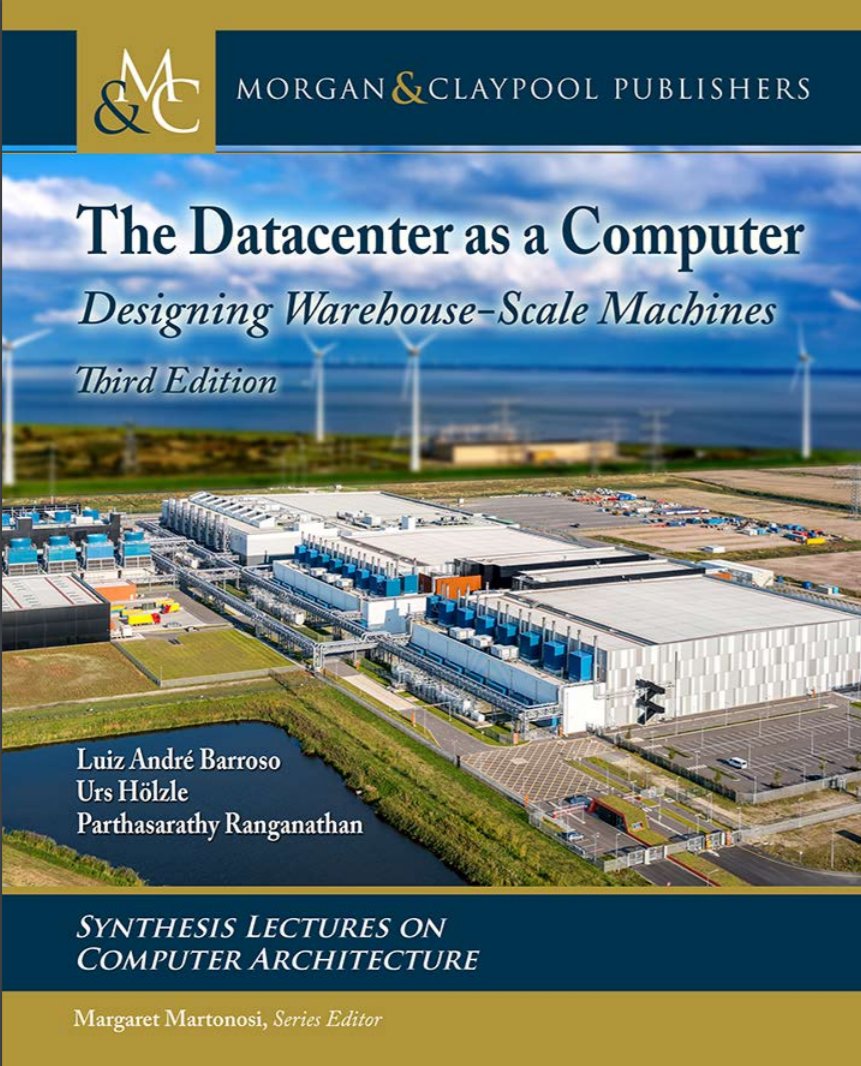 uhoelzle's tweet image. Very happy to see the third edition of &quot;The Datacenter as a Computer&quot; published, available in print or as a free PDF.

morganclaypool.com/doi/abs/10.220…