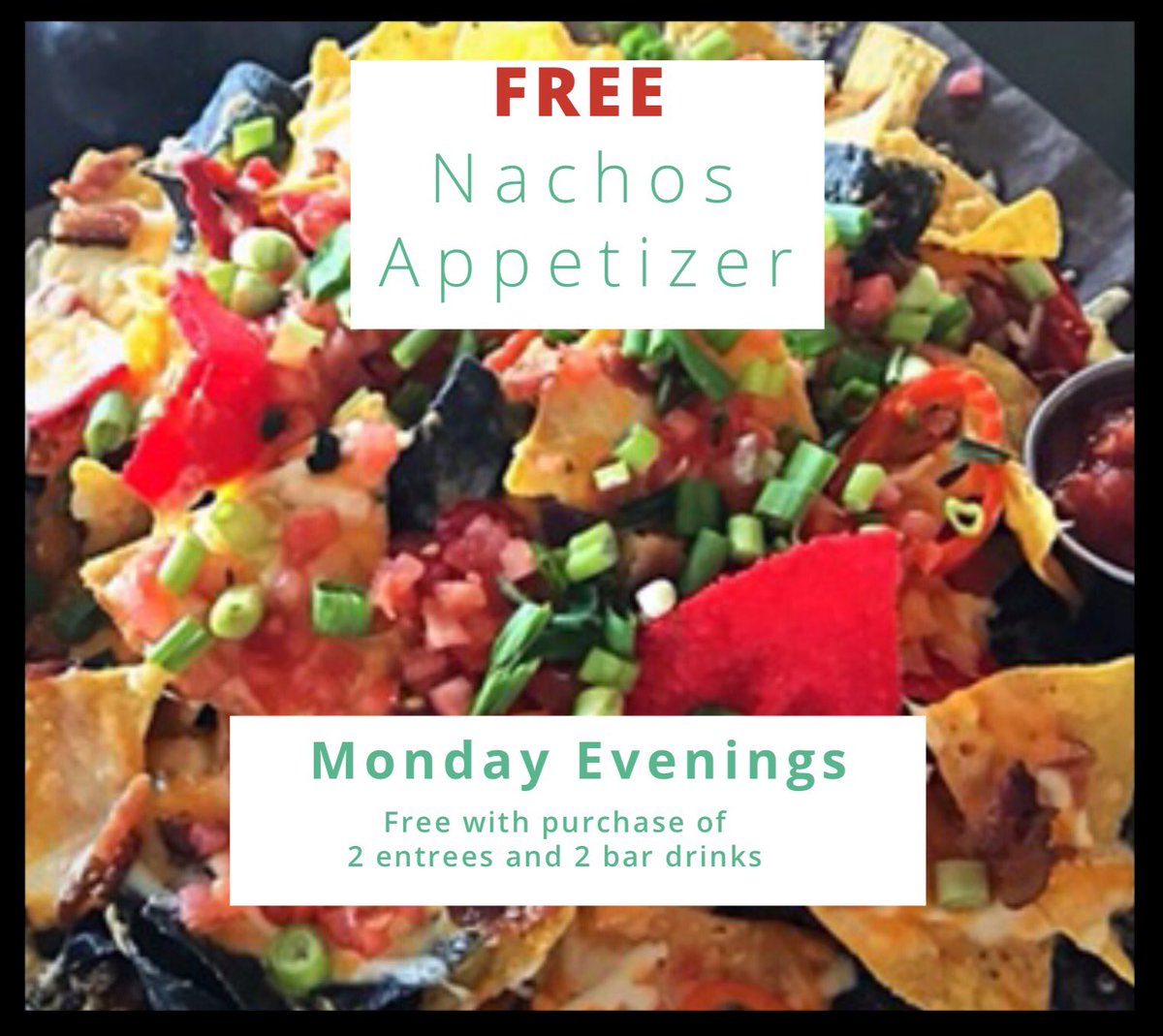 PortPub's tweet image. Monday nights just got better. #FreeNachos #eatitup