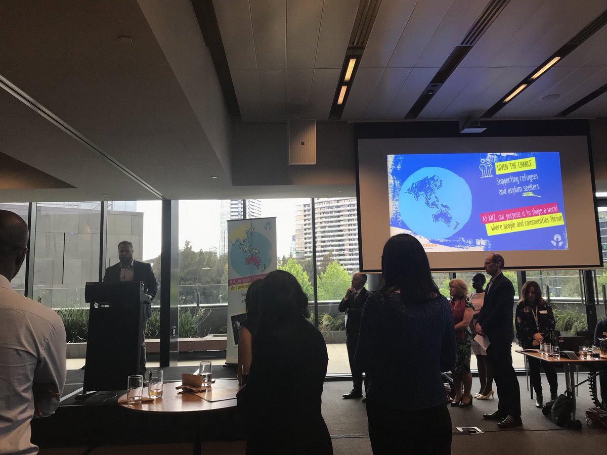 FLMacDonald_AU's tweet photo. “Celebration is the core of community” wonderful #welcometocountry to celebrate @ANZ_AU 200th #GivenTheChance refugee participant @Brotherhoodinfo @ElliottShayne @MegDalling @that_kp @jzollia @clenneberg https://t.co/NXbR7mU2CJ