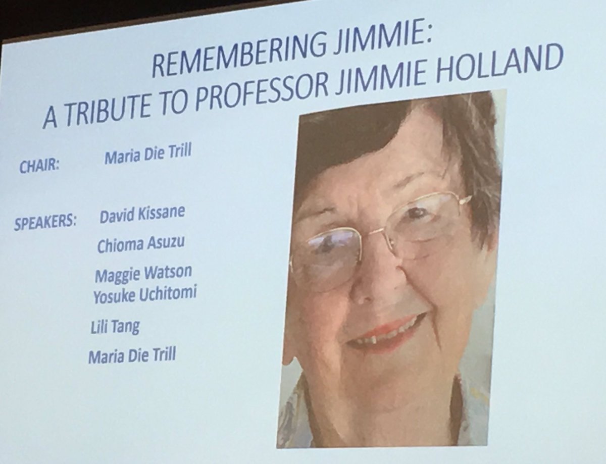 A tribute to Prof #JimmieHolland, founder of #PsychoOncology, generous mentor to many internationally. She is very much missed but so fondly remembered #ipos18 <a href="/IPOSPsychoOncol/">IPOS</a>