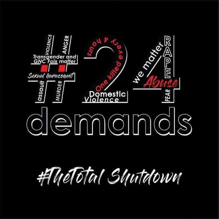 Ntombi_YamaJobe's tweet image. #TheTotalShutdown 
#24Demands 

#MyBody_NotYourCrimeScene