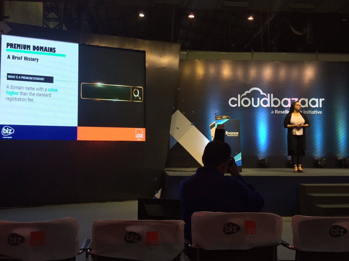 mydotbiz's tweet image. Our very own Crystal Peterson is kicking off her session on the value of premium domain names! #CloudBazaar2018