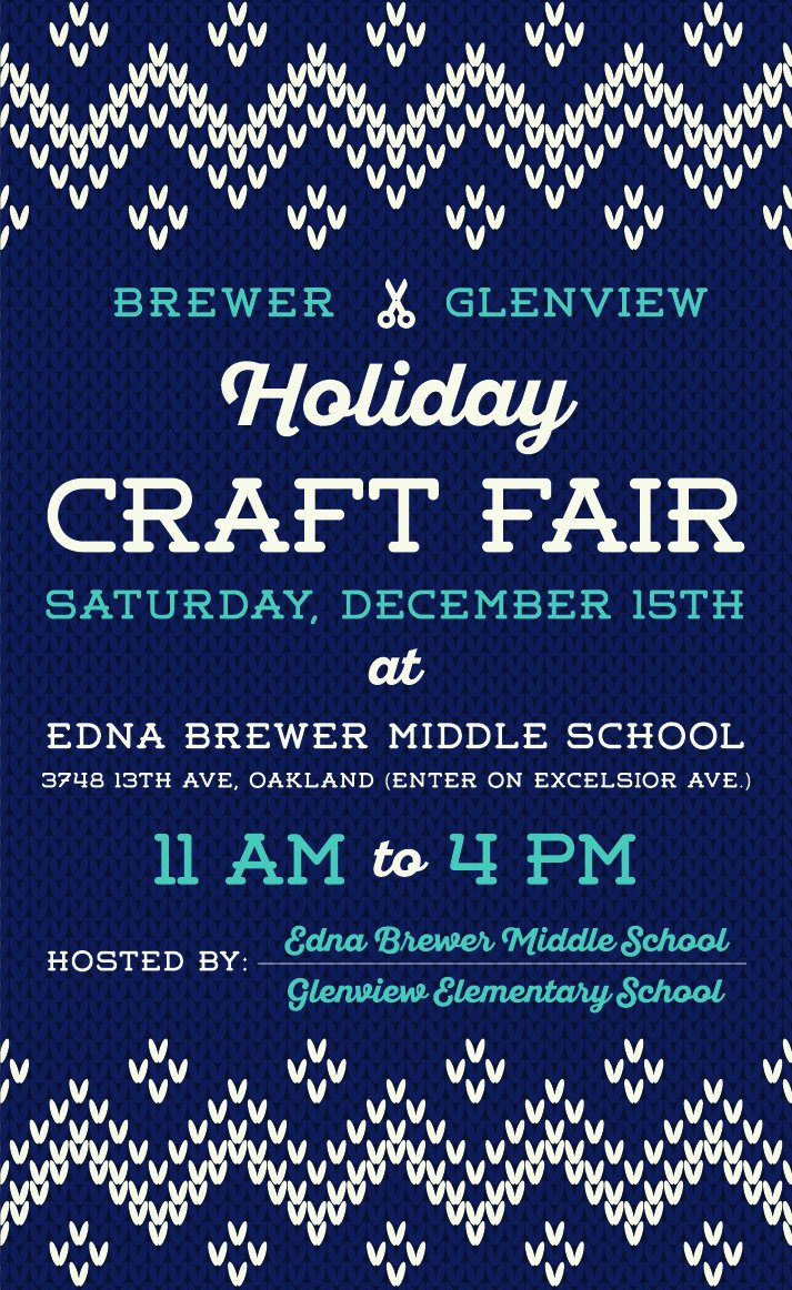 Reserve a spot at the Holiday Craft Fair Dec 15th. Tables are FREE for students, teachers, and staff, and space is $25 for all other vendors. See the registration form for complete details! ednabrewer.net/files/2017/05/…