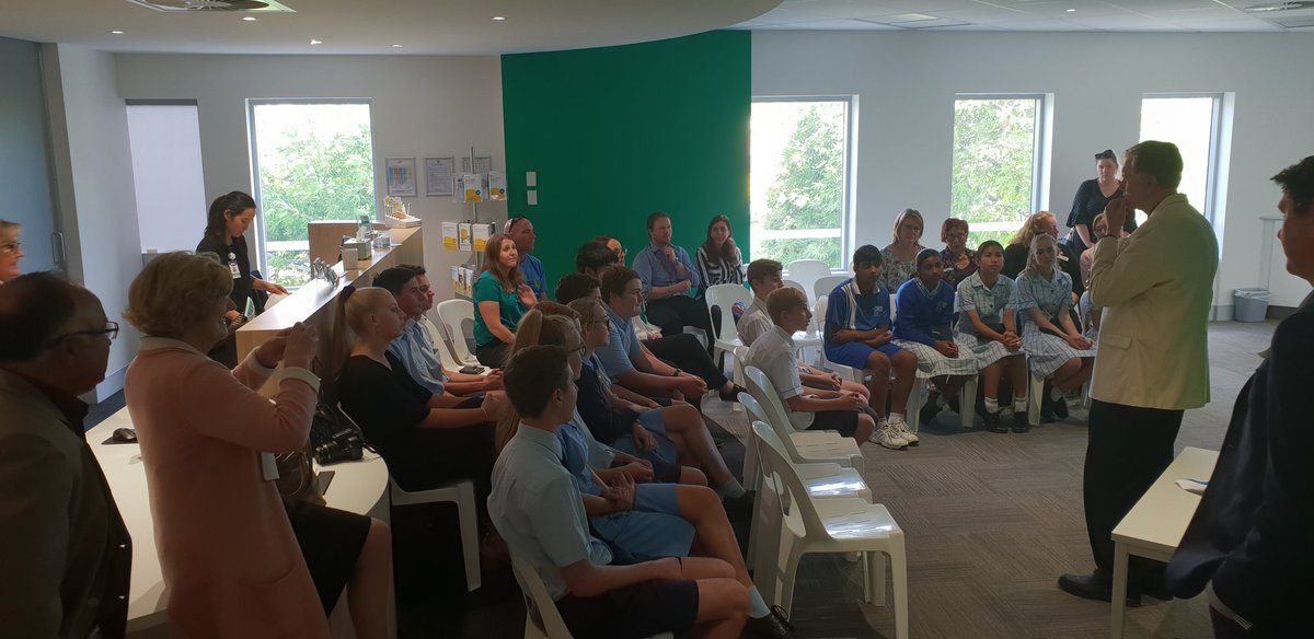 cherrieleong's tweet photo. #iconcancercare Rockingham is very honoured to have Prof Barry Marshall and Prof Lyn Beazley giving out science award to students from Mother Theresa Catholic College and Kolbe Catholic College. Fantastic opportunity for the students to hear from the Nobel prize winner himself. https://t.co/Luao73yYdk