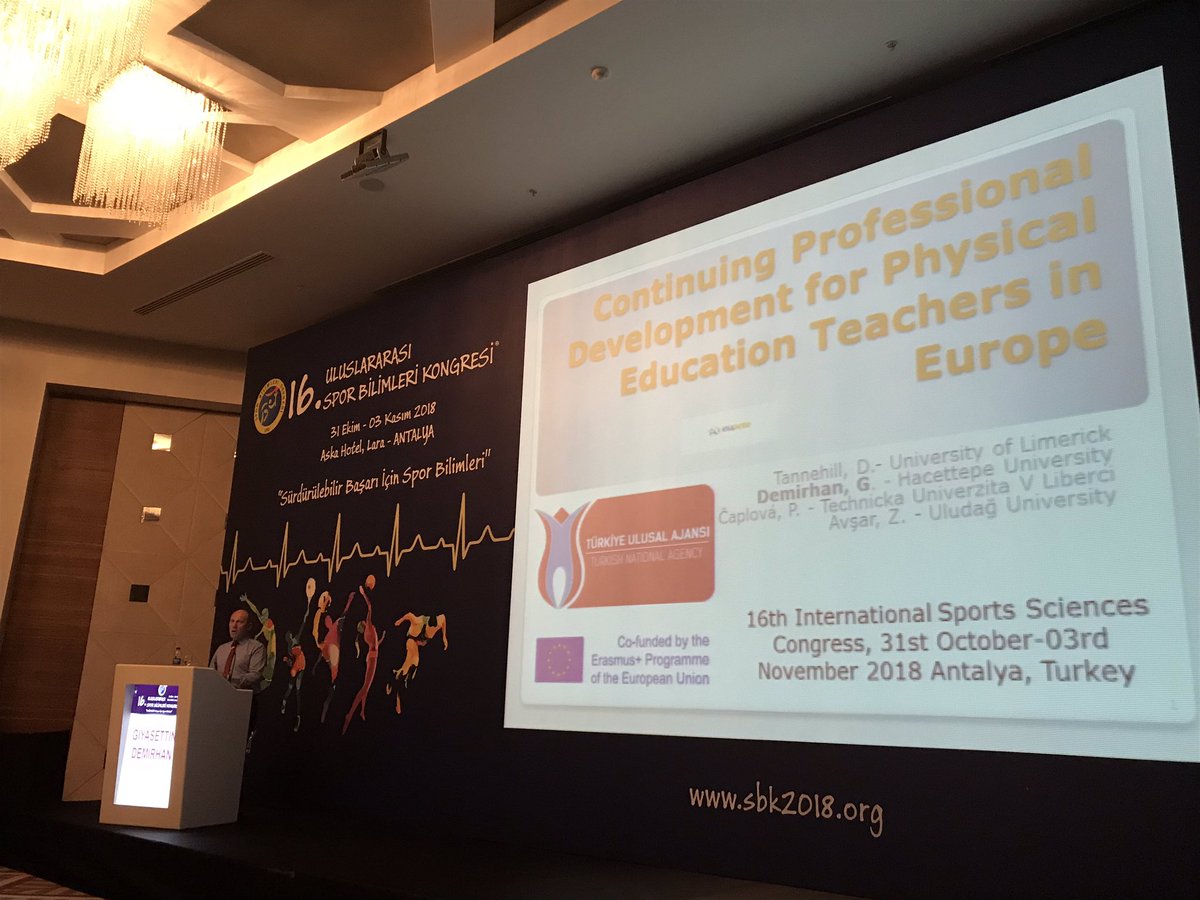 The last presenter is <a href="/demirhan_g/">Gıyasettin Demirhan</a> he is sharing continous professional development for PE teacher in Europe <a href="/zuleyhaavsar16/">zuleyhaavsar16</a> <a href="/DeboraTannehill/">Deborah</a> @yesimbulca <a href="/dehunuk/">Deniz Hunuk</a>
