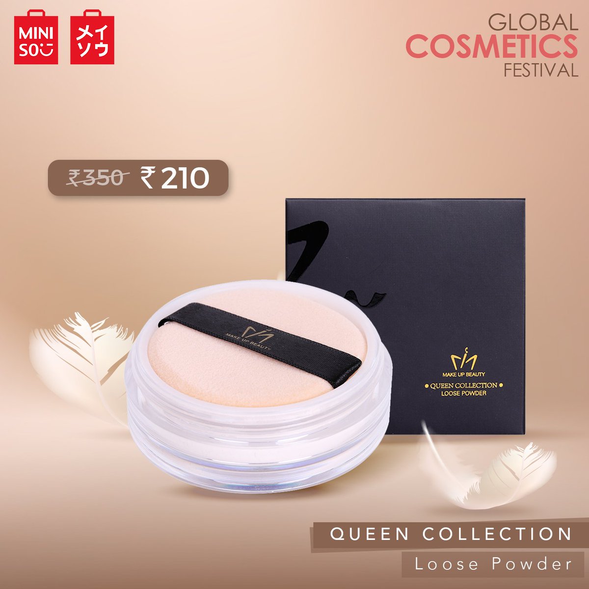 minisoindia's tweet photo. Keeping your skin tender and smooth, our #QueenCollection Loose Powder should be a must buy this festival!! 💃
Available now at an affordable price.
Don't miss the chance, visit our nearest #MinisoIndia store to avail this offer #miniso https://t.co/5Apj7dh4fL