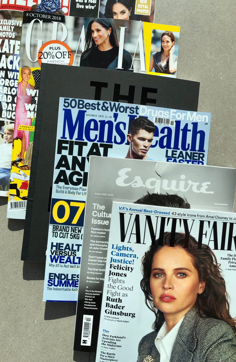 groupmukcareers's tweet photo. Another awesome perk of working at #GroupM is the great selection of complimentary publications we have on offer daily. #workperk #workbenefit #magazines #vanityfair #esquire #grazia #hello #menshealth #vogue #tatler https://t.co/IBw7chzXL9