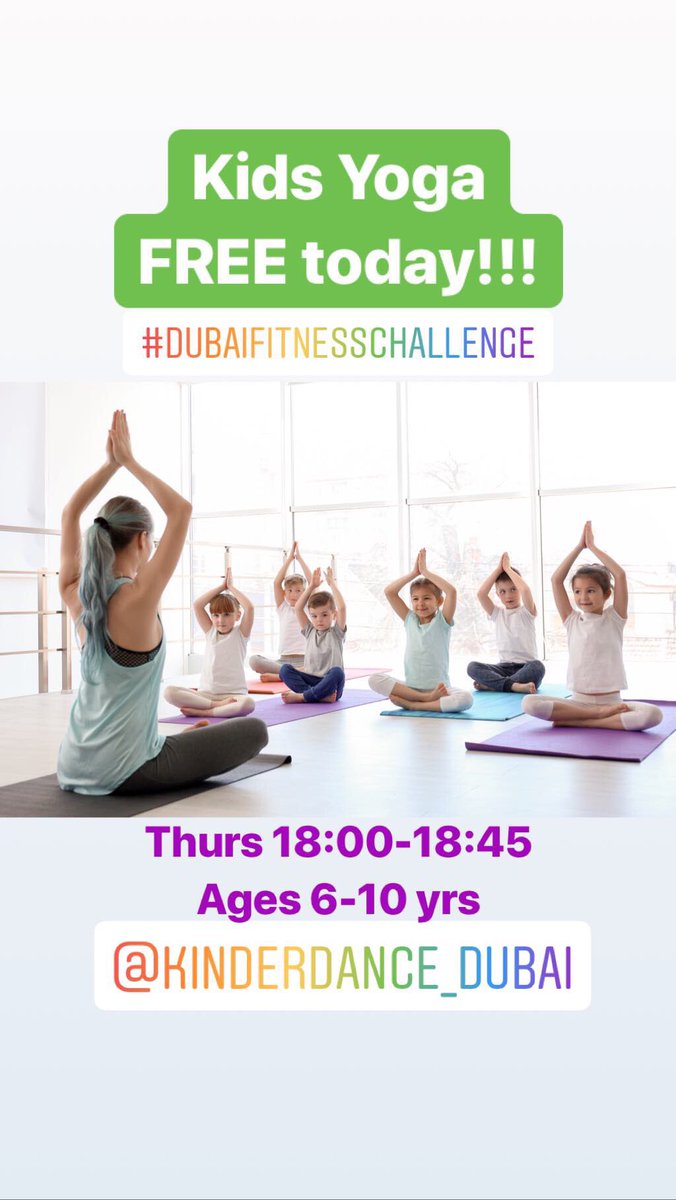 StepUpAcademy's tweet image. Free yoga session today!!! #yoga #kids #dubai #MyDubai #kinderdancedubai