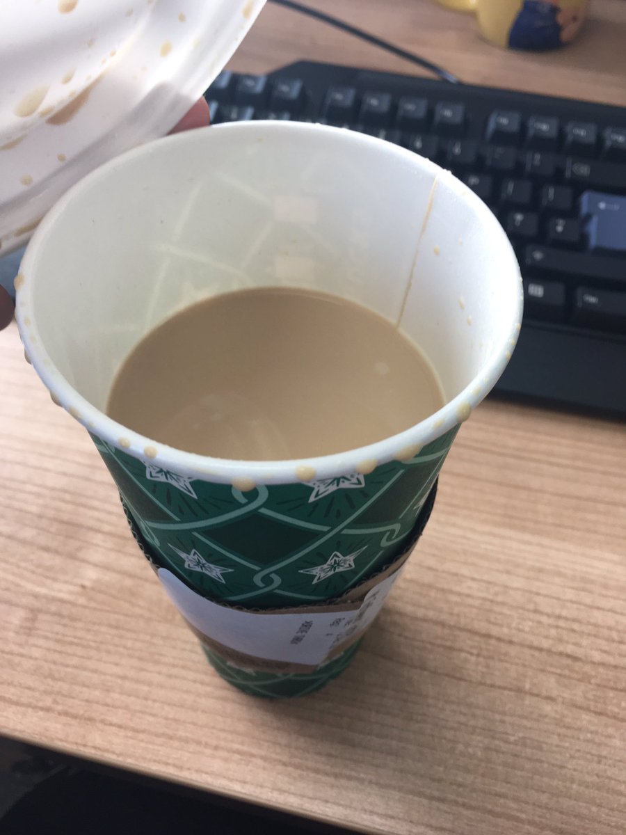 When you get to work after lunch and realise your favourite ever <a href="/StarbucksUK/">Starbucks UK</a> drink, Toffee Nut Latte, doesn’t have any bits or cream on top like you asked 😩😭 #devastated