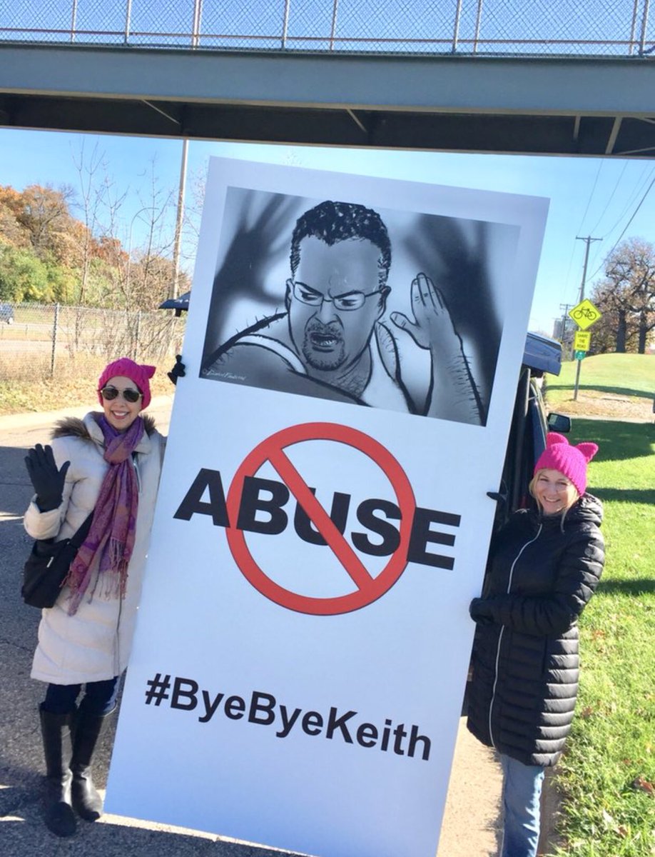 Women in Minnesota held this sign up protesting Keith Ellison