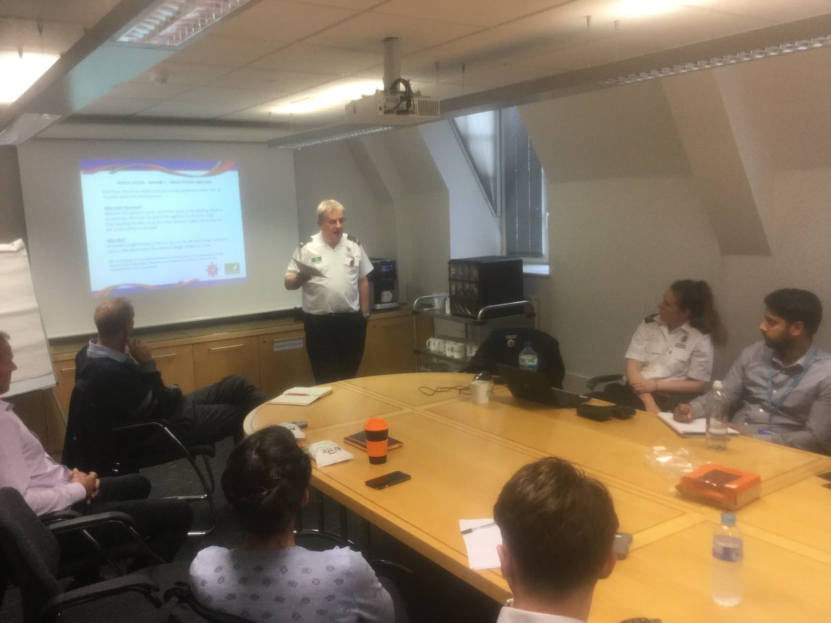 HertsBuildCtrl's tweet photo. Thanks to John and Kathleen from Herts Fire and Rescue Service for delivering an excellent CPD session on ADB5 #HFRS #CPD https://t.co/L4a4LWamA6