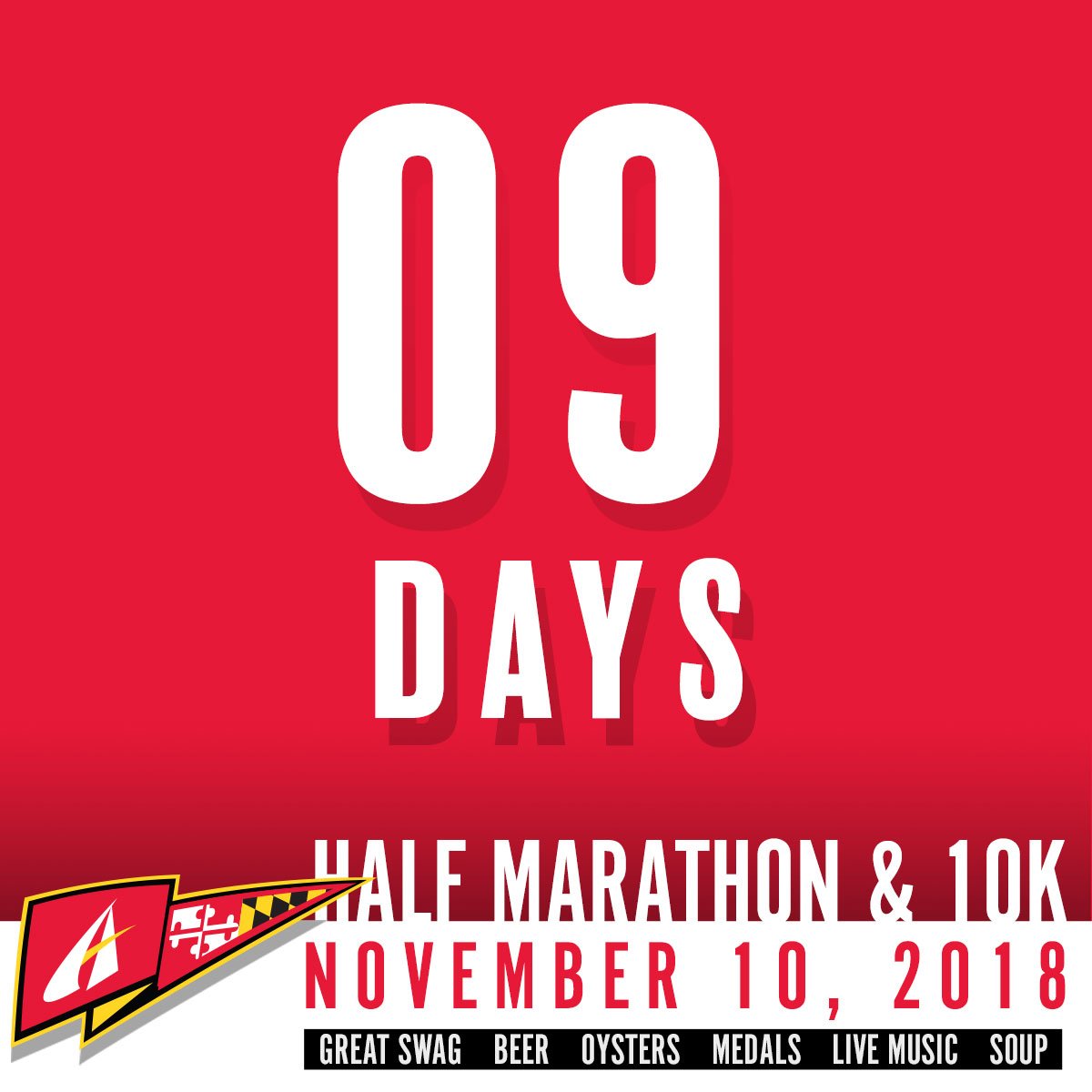 AnnapRunClassic's tweet photo. The 10-day countdown has officially started... 0️⃣9️⃣days until the 2018 #NapRunClassic! There's still time to sign up ➡️https://t.co/cwpPlG34q9 https://t.co/yCTHCO8WyX