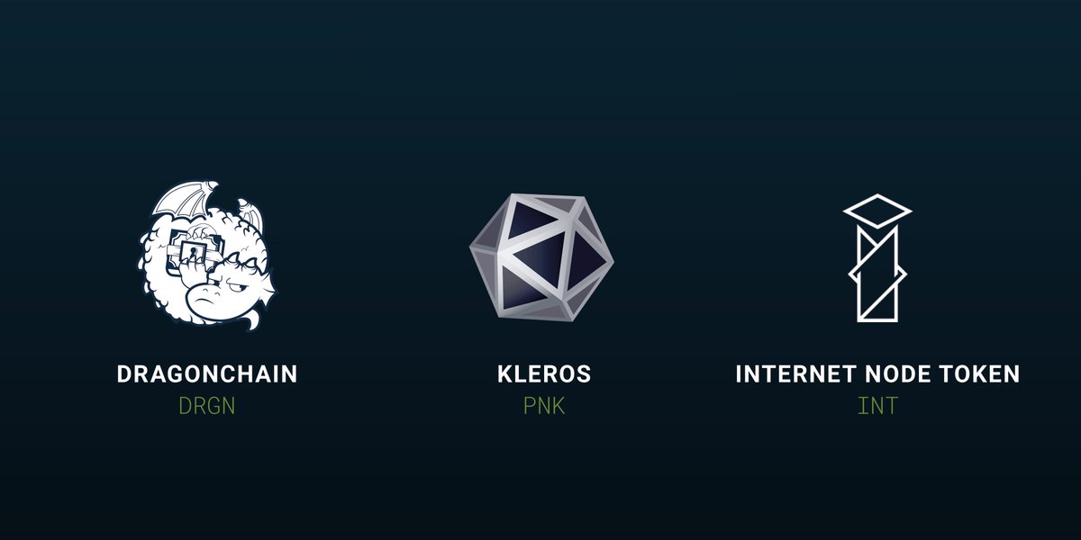 bitfinex's tweet photo. Trading has been enabled for Internet Node Token (INT), DragonChain (DRGN) and Kleros (PTK) against ETH and USD.

https://t.co/PDU3sm7b2h https://t.co/CXBTQmOMNg