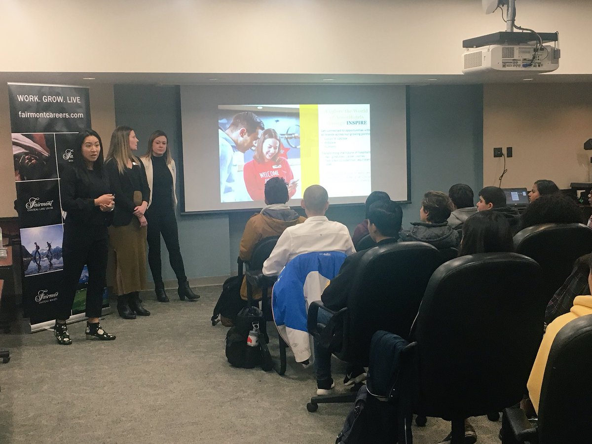 A big thank you to <a href="/FairmontHotels/">FairmontHotels</a> &amp; Resorts for speaking to our #culinary #baking and #hospitality students and informing them of all the wonderful careers and internship opportunities available at your properties <a href="/HumberHRT/">Humber Hosp/Tourism</a>