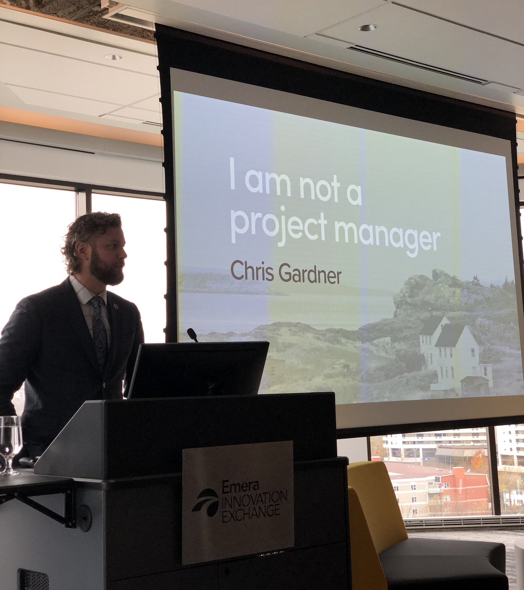GardinerCentre's tweet photo. @Chris_C_Gardner @SequenceBio speaks on how to #ProjectManage in innovation companies when everything you do is created from scratch #ProjectManagementSymposium @PMI_NL_Chapter @EngageMemorial @MUNBusiness https://t.co/vxhkK3OJUI