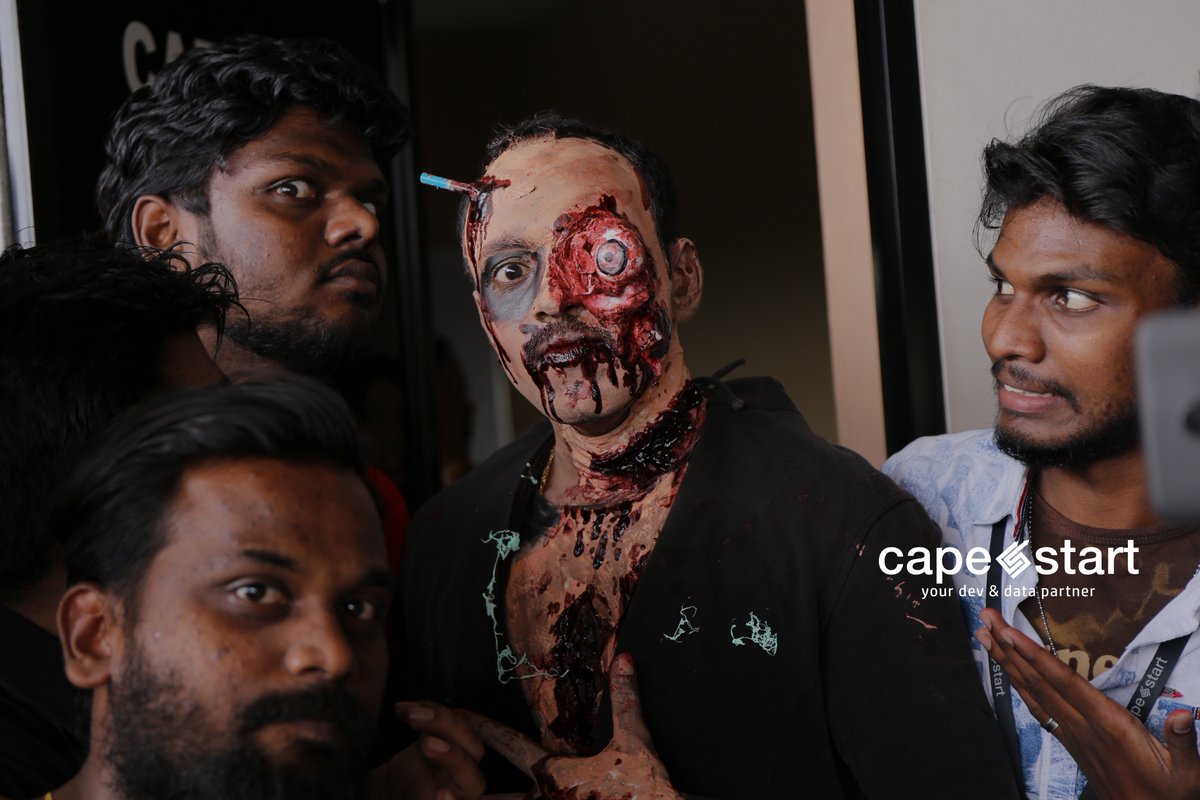 capestart's tweet image. “It’s Halloween, everyone’s entitled to one good scare.”

It’s really tough not to love #Halloween &amp;amp; sometimes, it&apos;s good to get a little scared. And that&apos;s what we did! 

Witness #CapeStart&apos;s creepy #HalloweenDay celebration... only if you dare.