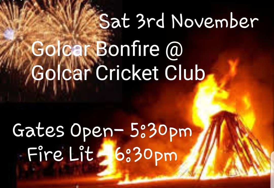 If this is as good as recent years gone by this will prove to be the best fire and firework display around on this night.

Kids Rides, Food, Bar Open and some brilliant fireworks to finish off a brilliant night.

Hope to see you all there.