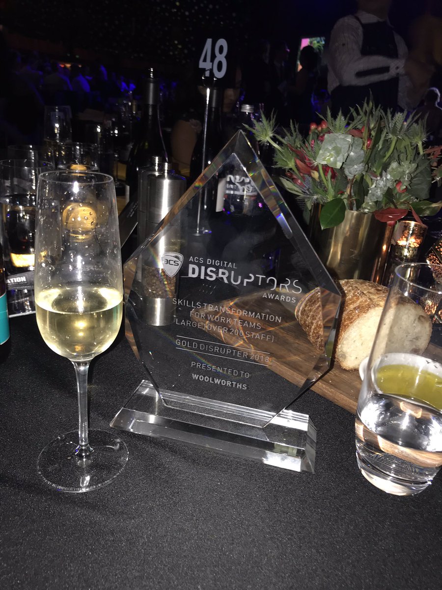 lousmith11's tweet photo. Congratulations to @woolworths Skills Transformation Team Gold Disruptor #Reimagination #disruptor @ACSnewsfeed https://t.co/j2nRoSfN1D