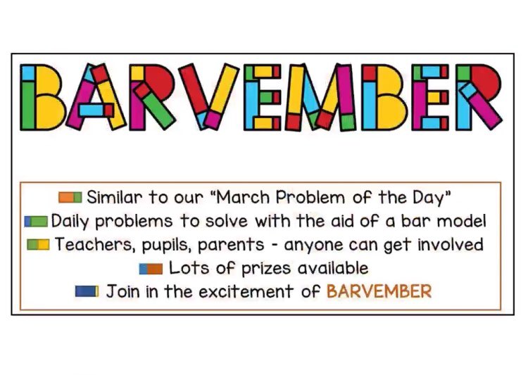 🔷 Our #barvember problems will be running from Monday Nov 5th - Friday Nov 30th
🔷 They will be released through twitter, Facebook and our website 
🔷 Check our last year’s problems here whiterosemaths.com/schemes-of-lea…