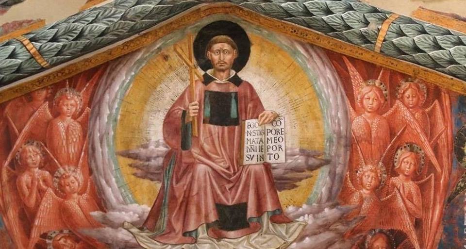 "Tu sei bellezza e mansuetudine" 
#SanFrancesco il più italiano dei Santi e più Santo degli italiani,continua a tutt'oggi a parlare a ogni generazione nel segno dell'#amore. 
#Ognissanti #1novembre 
Benozzo Gozzoli,storie della vita di S.Francesco(dettaglio),1452
 #Montefalco ❤️