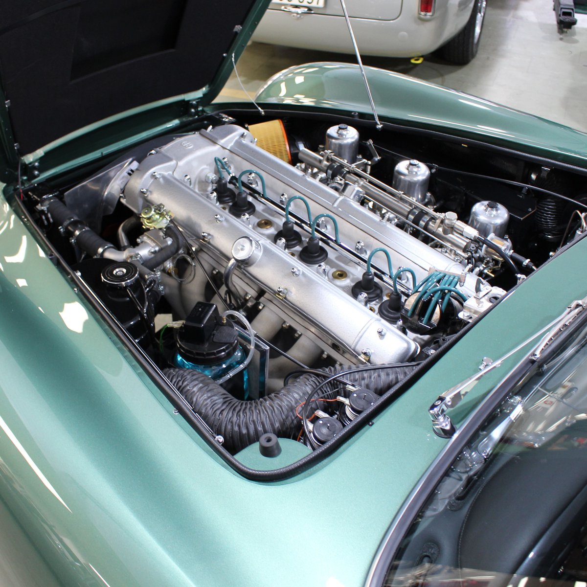 RSWilliamsLtd's tweet photo. Just completed full resto' to this divine DB5, during which converted to LHD, rebuilt engine and changed colour to Verde Agua Caliente, same as DB4 GT Zagatos 1 VEV &amp; 2 VEV. Today it flies home to Argentina to take part in 30th 1000 Millas Sport in Patagonia, Argentina and Chile. https://t.co/teT1DVLvPk