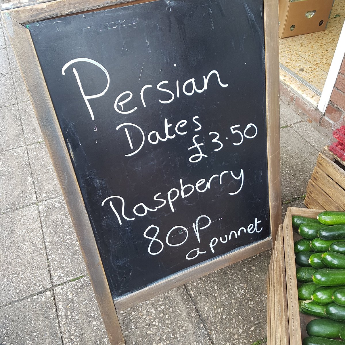 Todays specials! #persiandates #freshraspberries