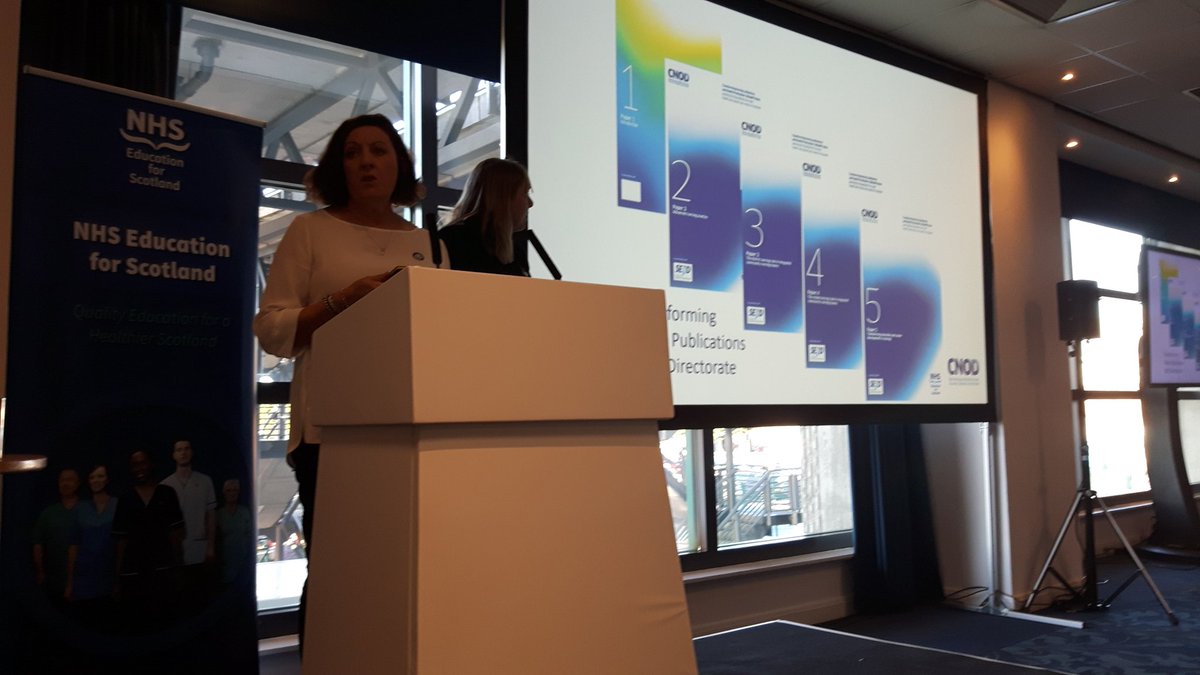 Maria Mcilgorm and Jenny Wilson from Scottish Government outline developments in DN and GPN for a packed Hall at Murray field.