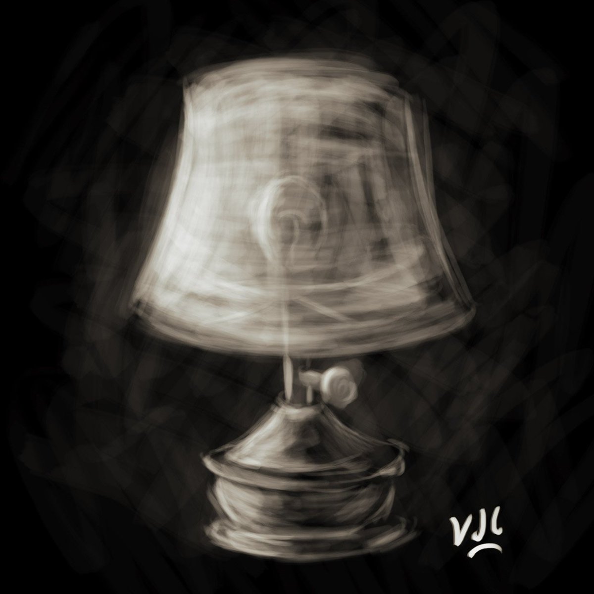 VJCavanagh's tweet image. Week 44: #EverydayObject #illustration #52WIC When night falls, the lights go on. Lamps often go on for reading or working-on-the-computer purposes. Digital drawing.