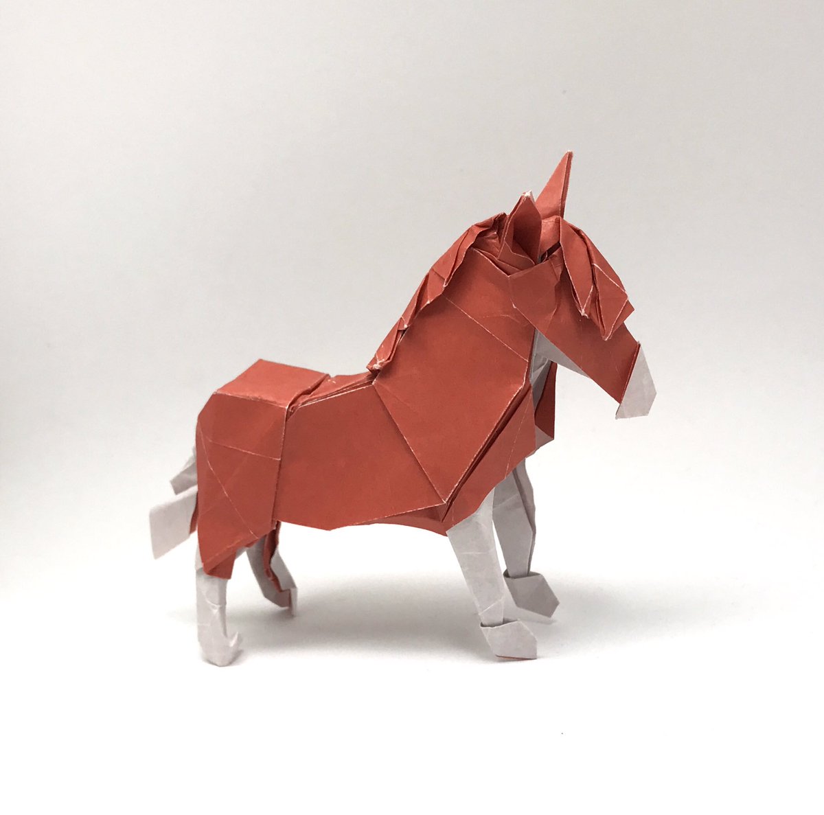 さくb 折り紙youtuber ポニー3dモデル 創作 川畑文昭 折り さくb 折り紙 折り紙作品 26cmから 川畑さんの本気を感じた もう一個折ろうか迷い中