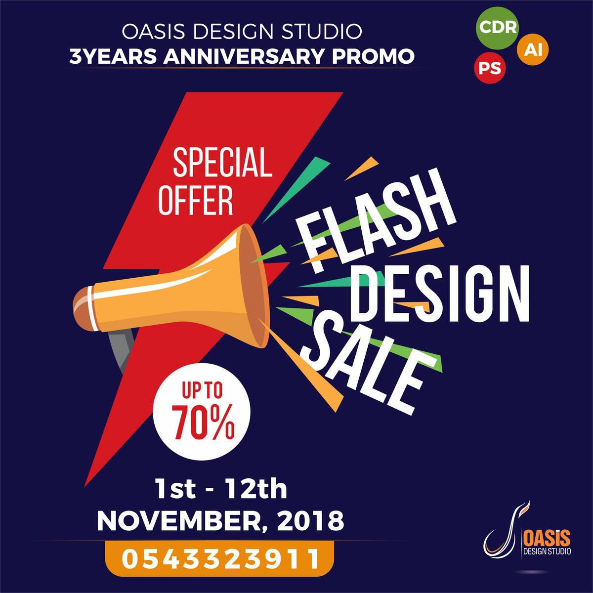 Oasisdesignst's tweet photo. As part of our 3year celebration... Oasis design studio is giving discount on designs to valuable client ... Be a client today and enjoy rich and quality design at a low price.
#3yearanniversary #designPromo #graphicdesign @Oasisdesignst https://t.co/jHmiWl23hW