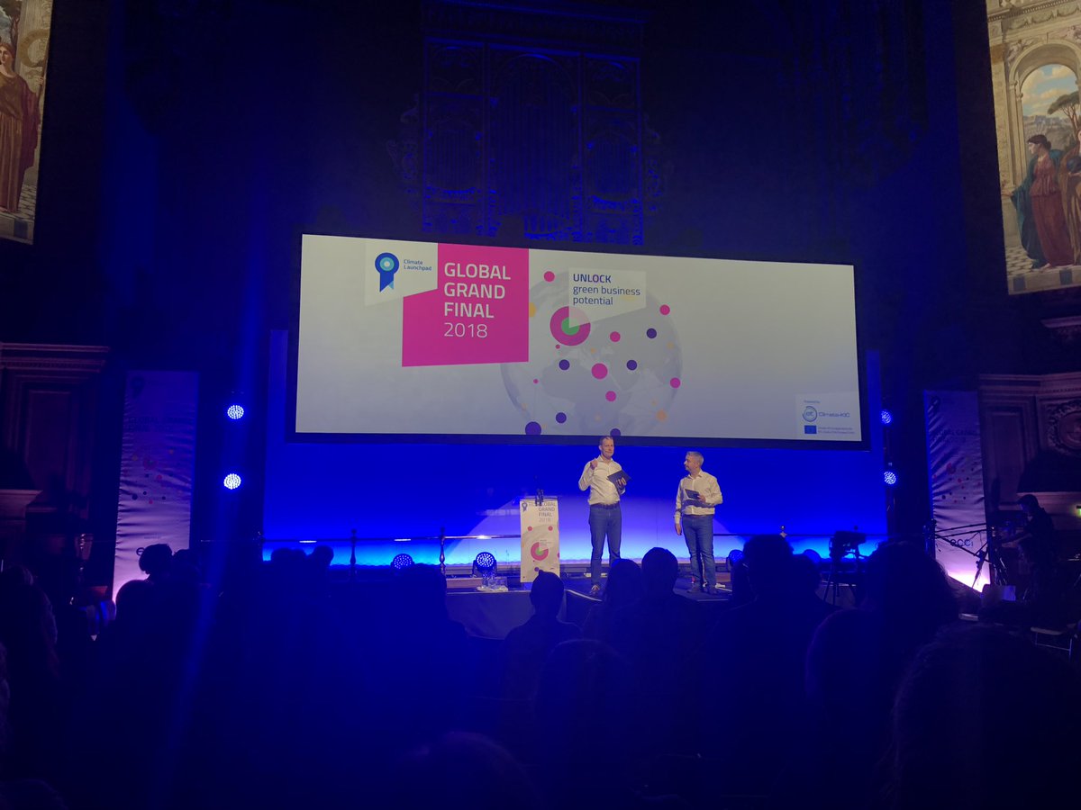 And the show begun with our popular duo <a href="/fnauta/">Flip Nauta</a> and <a href="/thomasparis/">Paris Thomas</a> opening the competition! More than 1500 ideas were submitted around the globe! <a href="/ClimateKIC/">EIT Climate-KIC</a> <a href="/EITeu/">European Institute of Innovation & Technology</a> <a href="/ClimateLaunch/">ClimateLaunchpad</a> @CkicCyprus