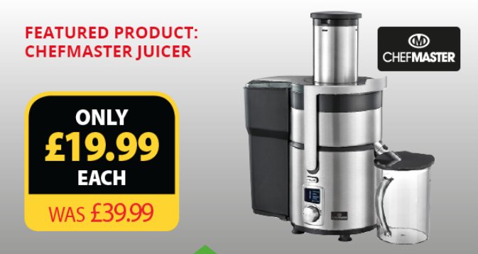TrendSetMag's tweet image. Don’t miss out on the unbeatable Lockhart offers! This Chefmaster juicer is only £19.99 down from £39.99! 

Shop now: bit.ly/2Prkqnm

#lockhartcatering #chefmaster #pricebusters #foodindustry #cheftools