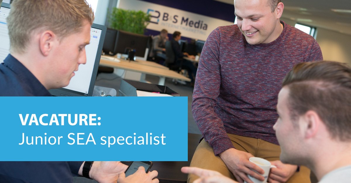 BSMedia_IM's tweet photo. VACATURE! 👉 Junior SEA Specialist bij B&amp;S Media Internetmarketing! Wil jij werken in een ervaren SEA team waar je elke dag van kunt leren? Dan zijn wij op zoek naar jou! Bekijk de vacature hier ➡️ https://t.co/vRJJoWXw58 https://t.co/WCh9ovHuwA