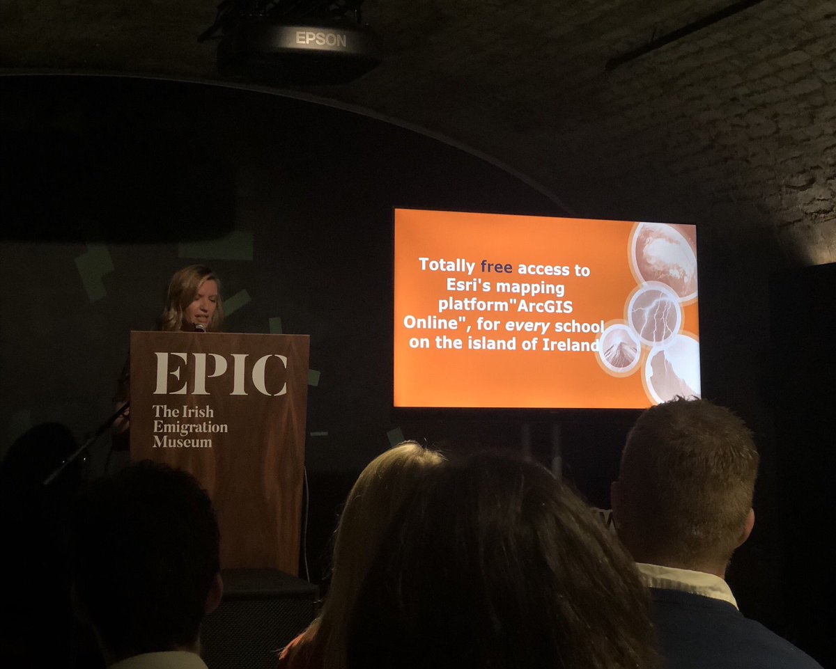 mshcoogan's tweet image. Thanks to the @GISinSchools organisers and speakers for a very informative launch in the @EPICMuseumCHQ this morning! Looking forward to learning more this afternoon at the workshop #ArcGISforSchools #jcgeography #lcgeography