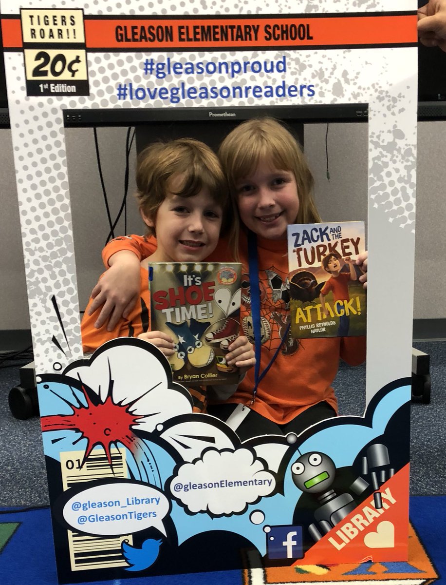 Birthday Book Club celebrates August, September and October birthdays.  Happy Belated Birthday and thank you for supporting the library. <a href="/gleasontigers/">Gleason Elementary</a> #gleasonproud #gleasonreads