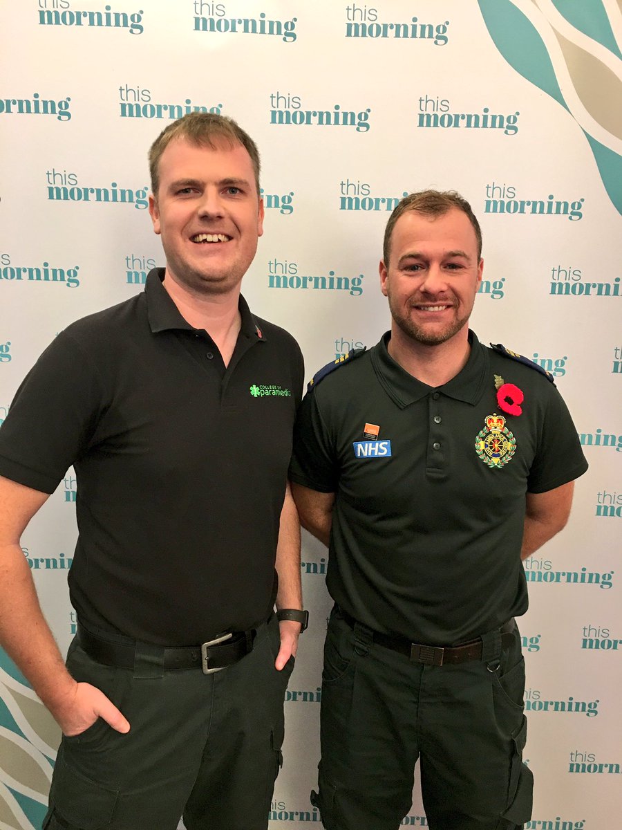 All done @ITV. Thank you to the @thismorning team. Was great chatting with @PaulTurner2502. Both @ParamedicsUK and @GMB_union @GMBNWAS representing the #Paramedic profession and UK ambulance services together. Not a lot of time but I hope we got some good points across for you.