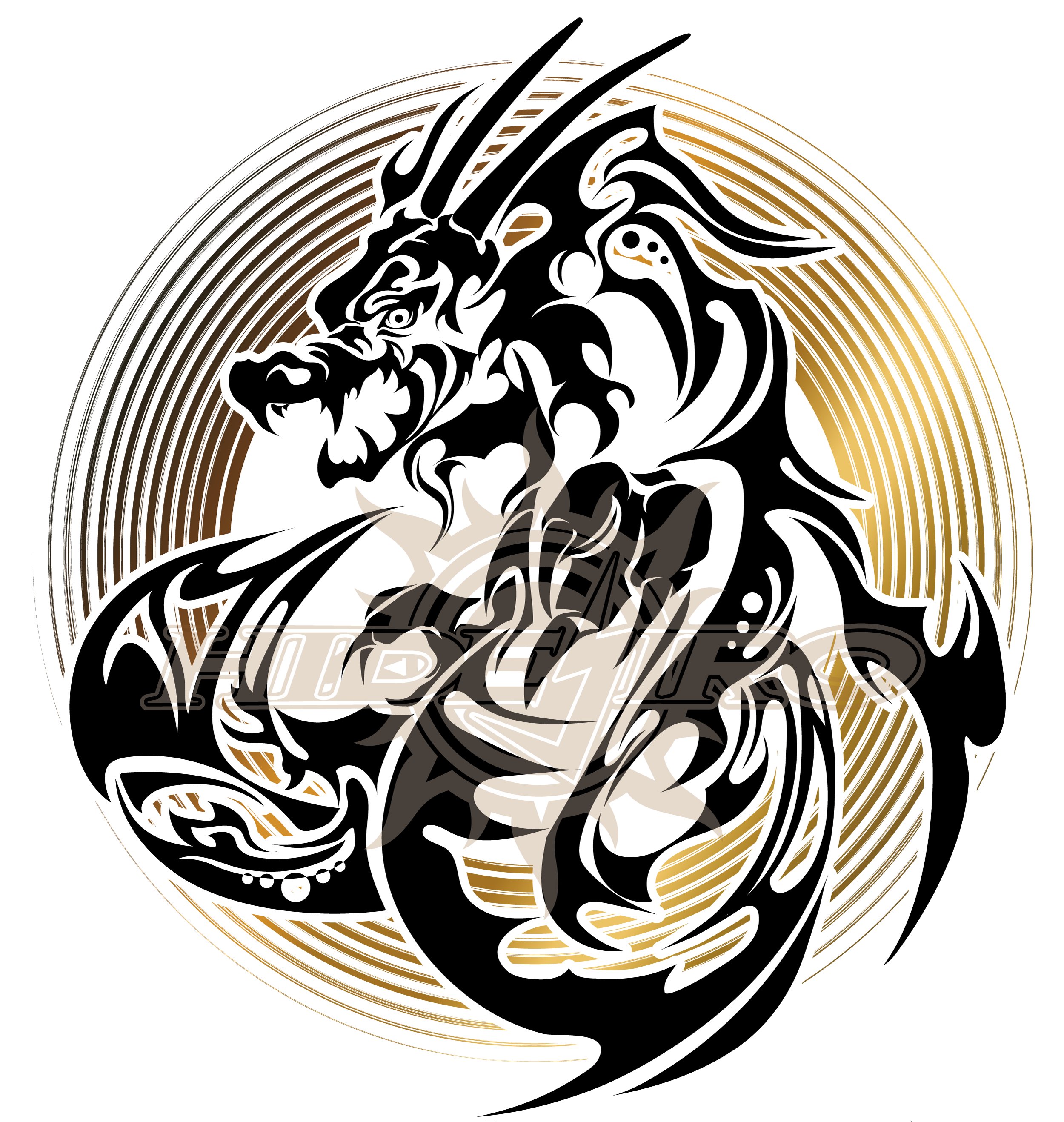 Twitter এ Nao Run Vシネマなどにてご活躍されております 水元秀二郎さんオリジナルグッズ グリッターケースのデザインの 龍 と 虎 の拡大バージョン 制作させて頂きました ありがとうございました トライバル イラスト デザイン デザイナー アート
