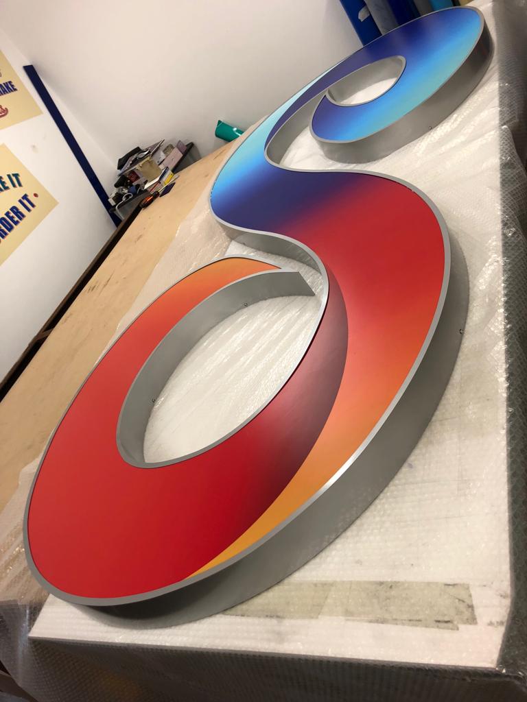 Large 8ft rim and return letter with digital print. 
Remember if you outsource your letters why not let us give you a quote! #signs #signmakers #trade #builtupletters #led #digitalprint