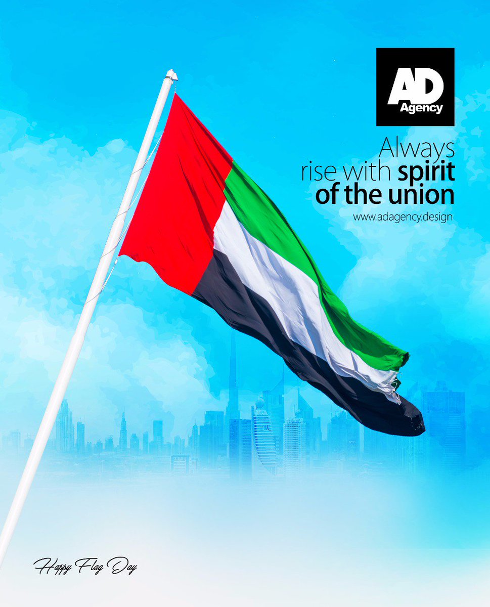 Always rise with the spirit of the union! Happy Flag day UAE.
#Happyflagday #Dubai #UAEFlagDay  #UAE  #adagencydubai #adagency