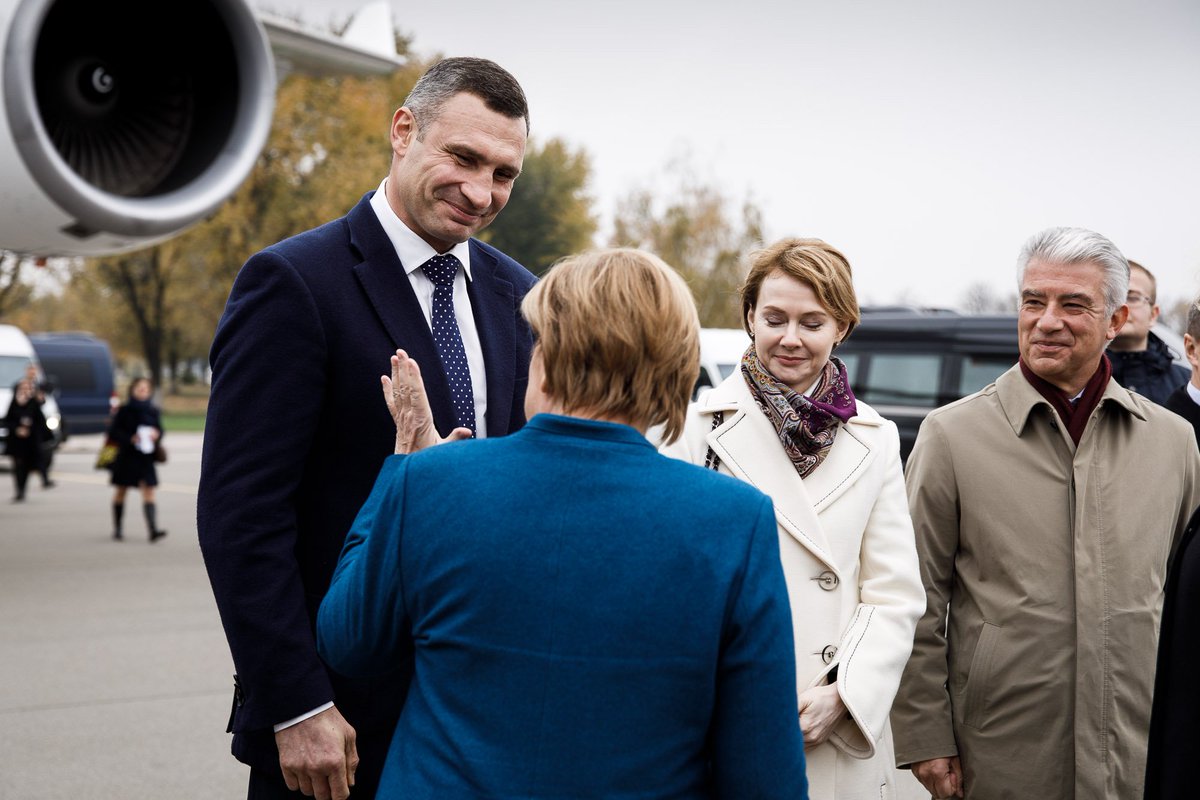 Bundeskanzlerin Merkel mit Bürgermeister Vitali Klitschko
