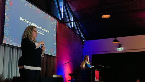 broadwavepods's tweet image. Broadwave Co-Director @bethanyaq presenting the inaugural @fya_org award recognising the impact stories have on societal issues affecting young people. 
Huge congrats to Vanamali Hermans for receiving the 2018 ‘Writers For Change’ Award at tonight’s #UnleashedAwards ✨
