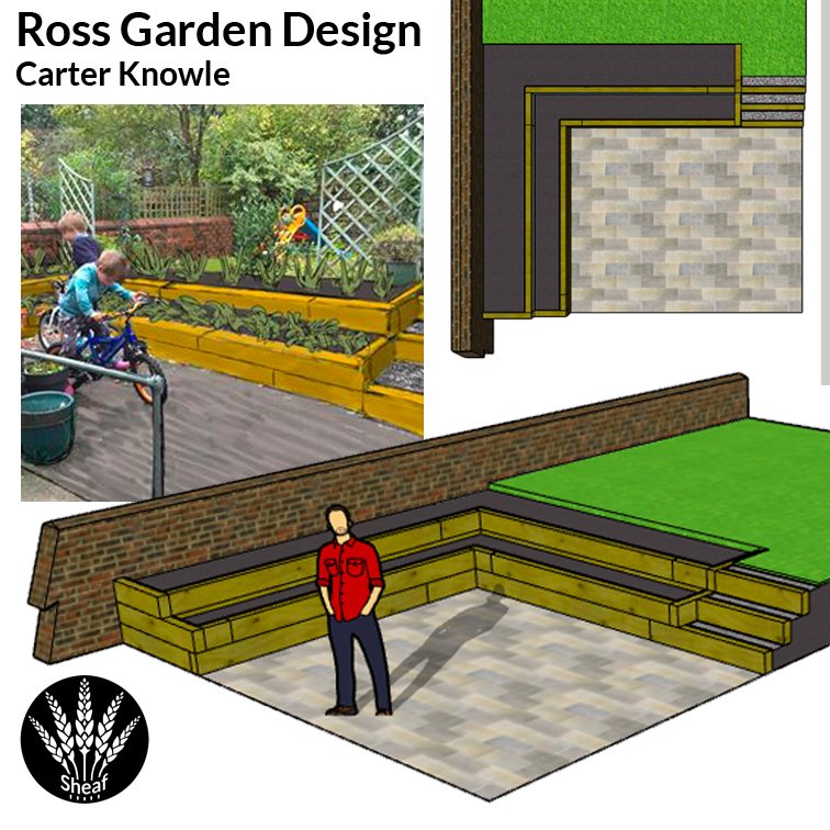 SheafLandscapes's tweet photo. The Ross Garden Design. Raised beds, steps &amp; paving. #CAD #sketchup #3D #bespoke #design #landscaping #joinery #woodwork https://t.co/T134iqkfCR
