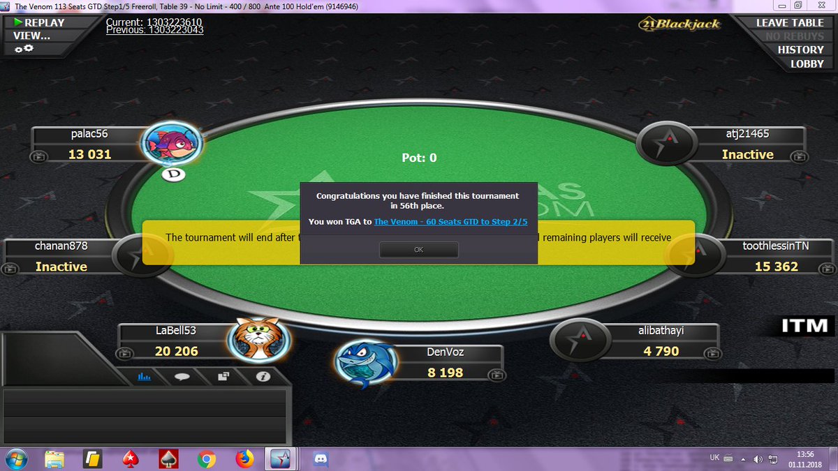 denVozACR's tweet photo. Won Venom Step 1 Freeroll at @ACR_POKER #TeamTHR #DenVoz https://t.co/eV8FxtUL9P